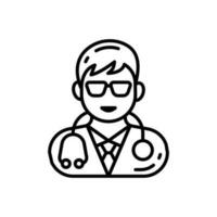 Doctor icon in vector. Illustration vector