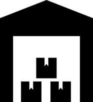 Warehouse icon in flat style. vector