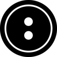Sewing button icon in flat style. vector
