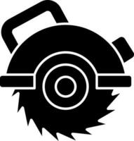 Illustration of miter saw icon. vector
