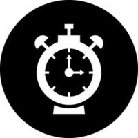 alarma reloj icono en plano estilo. vector
