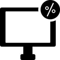 Electronic Desktop Sale Discount Offer icon. vector
