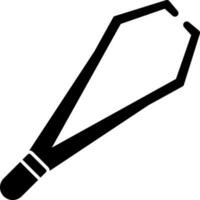 Tweezers icon in black color. vector