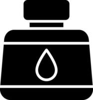Ink bottle glyph icon or symbol. vector