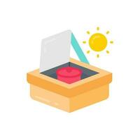 solar horno icono en vector. ilustración vector