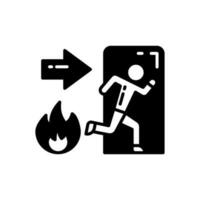 Evacuation icon in vector. Illustration vector