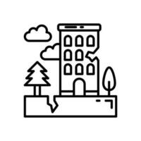 Earthquake icon in vector. Illustration vector