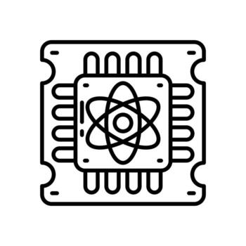 cuántico informática icono en vector. ilustración vector