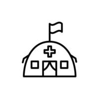 Free Medical Camp icon in vector. Illustration vector