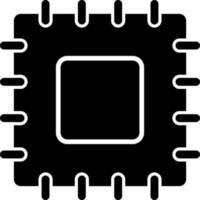 Microchip glyph icon. vector