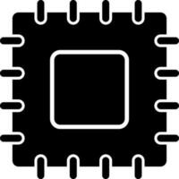 Microchip glyph icon. vector