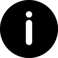 Flat style information icon or symbol. vector