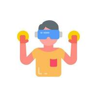 Virtual Reality Gaming icon in vector. Illustration vector