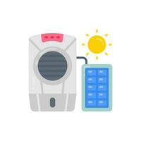 Solar Powered Air Cooler icon in vector. Illustration vector