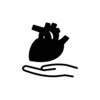 Heart Donation icon in vector. Illustration vector