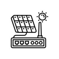 Solar Powered Router icon in vector. Illustration vector