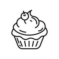 Pastries icon in vector. Illustration vector