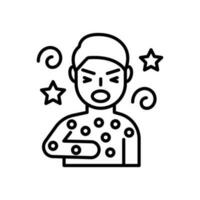 Anaphylaxis icon in vector. Illustration vector