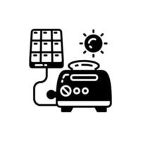 Solar Powered Toaster icon in vector. Illustration vector