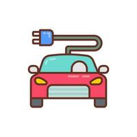 Solar Car icon in vector. Illustration vector