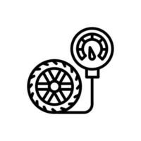 inflar neumático icono en vector. ilustración vector