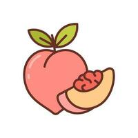 Peaches icon in vector. Illustration vector