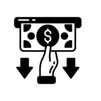 Withdrawal icon in vector. Illustration vector