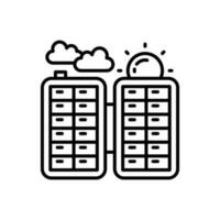 Portable Solar Panel icon in vector. Illustration vector