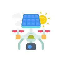 Solar Powered Drone icon in vector. Illustration vector