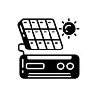 Solar AC icon in vector. Illustration vector