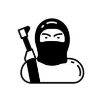 terrorista ataque icono en vector. ilustración vector