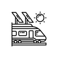 Solar Train icon in vector. Illustration vector