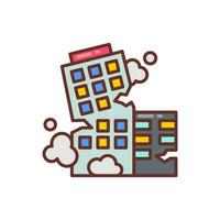 Structural Collapse icon in vector. Illustration vector