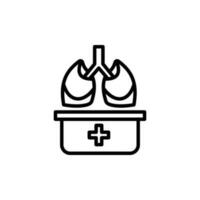 Lungs Donation icon in vector. Illustration vector