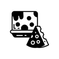 Cheese icon in vector. Illustration vector