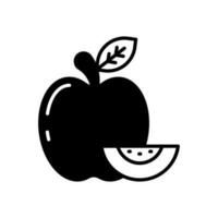 manzana icono en vector. ilustración vector