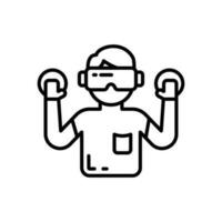 Virtual Reality Gaming icon in vector. Illustration vector