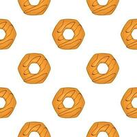 Pattern homemade cookie different taste in pastry biscuit vector