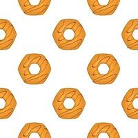 Pattern homemade cookie different taste in pastry biscuit vector