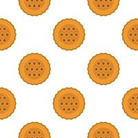 Pattern homemade cookie different taste in pastry biscuit vector