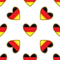 Pattern cookie with flag country Germany in tasty biscuit vector