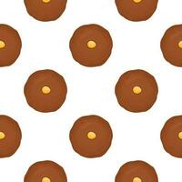 Pattern homemade cookie different taste in pastry biscuit vector