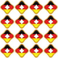 Pattern cookie with flag country Germany in tasty biscuit vector