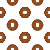 Pattern homemade cookie different taste in pastry biscuit vector