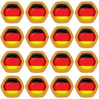 Pattern cookie with flag country Germany in tasty biscuit vector