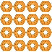 Pattern homemade cookie different taste in pastry biscuit vector