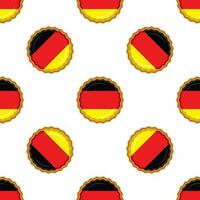 Pattern cookie with flag country Germany in tasty biscuit vector