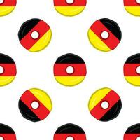 Pattern cookie with flag country Germany in tasty biscuit vector