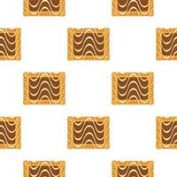 Pattern homemade cookie different taste in pastry biscuit vector