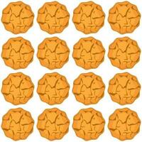 Pattern homemade cookie different taste in pastry biscuit vector